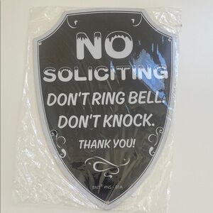 Pack of 2 “No Soliciting” Metal Signs